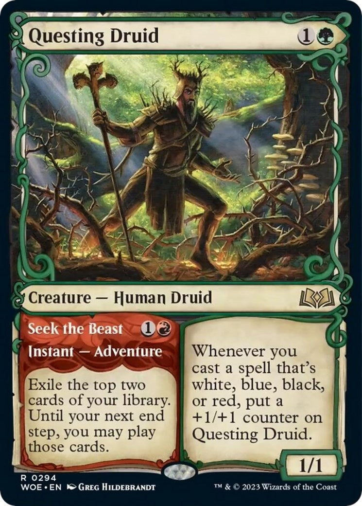 Image for Questing Druid (Showcase) (Wilds of Eldraine) (294) - Magic: The Gathering