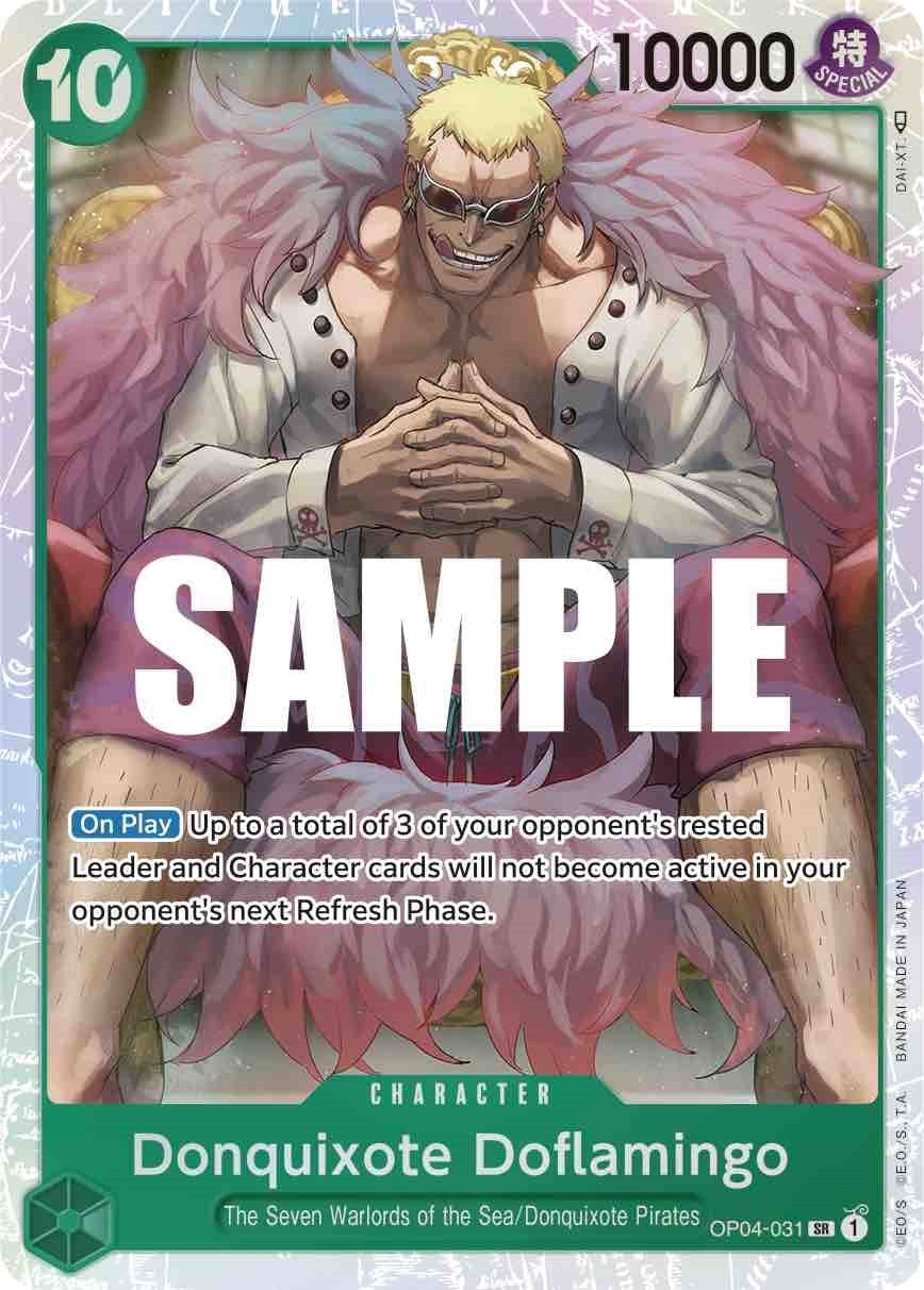 Image for Donquixote Doflamingo (031) (Kingdoms of Intrigue) (OP04-031) - One Piece Card Game
