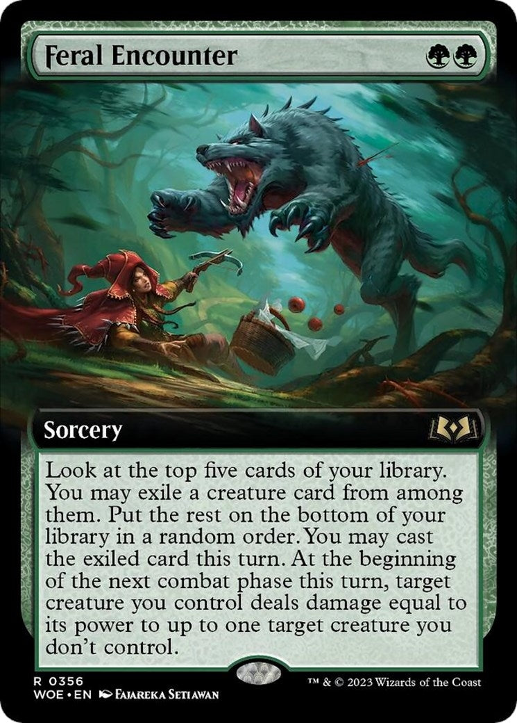 Image for Feral Encounter (Extended Art) (Wilds of Eldraine) (356) - Magic: The Gathering