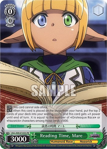Image for Reading Time, Mare (Foil) (Nazarick: Tomb of the Undead Vol.2) (OVL/S99-E103S PR) - Weiss Schwarz