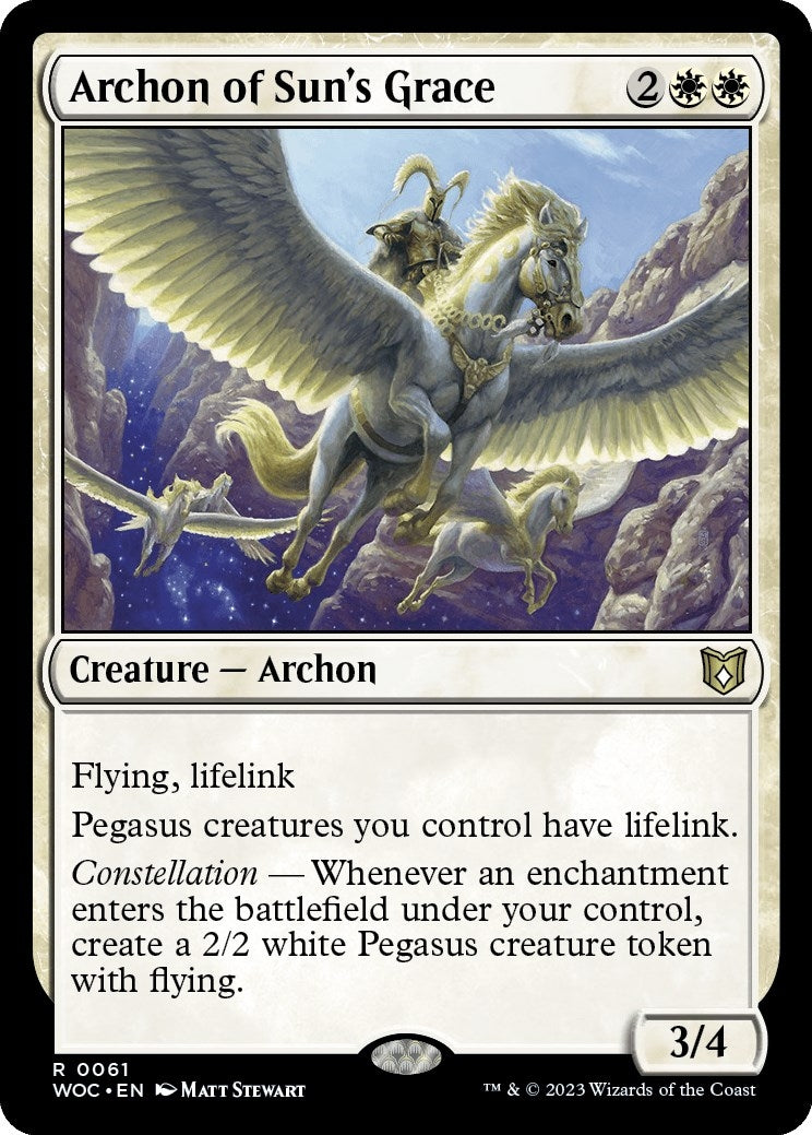 Image for Archon of Sun's Grace (Commander: Wilds of Eldraine) (61) - Magic: The Gathering