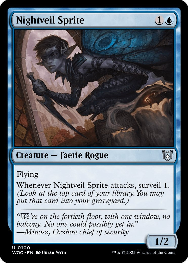 Image for Nightveil Sprite (Commander: Wilds of Eldraine) (100) - Magic: The Gathering