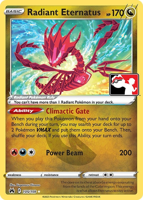 Image for Radiant Eternatus (Prize Pack Series Cards) (105/159) - Pokemon