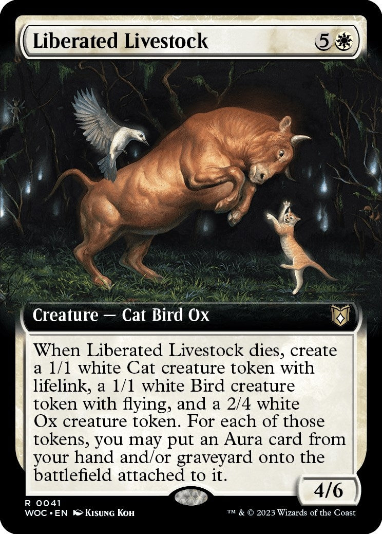 Image for Liberated Livestock (Extended Art) (Commander: Wilds of Eldraine) (41) - Magic: The Gathering