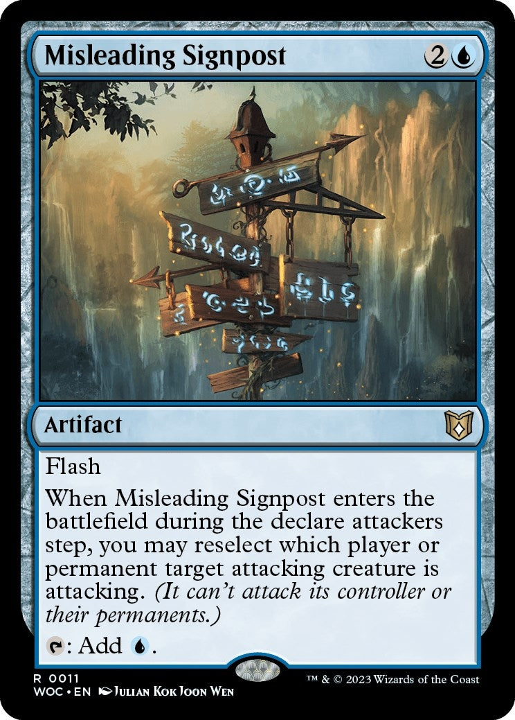 Image for Misleading Signpost (Commander: Wilds of Eldraine) (11) - Magic: The Gathering