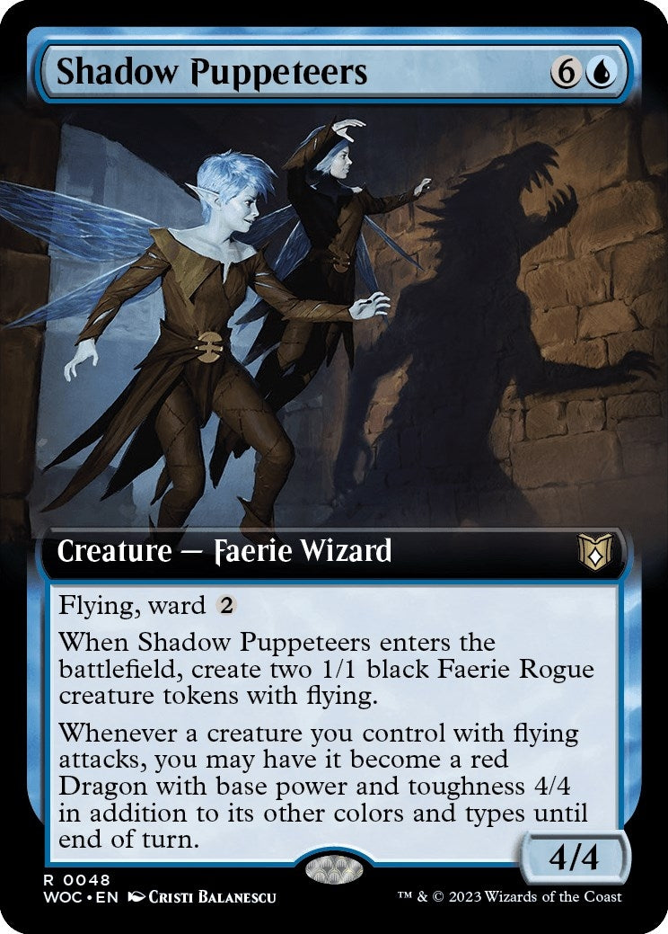 Image for Shadow Puppeteers (Extended Art) (Commander: Wilds of Eldraine) (48) - Magic: The Gathering