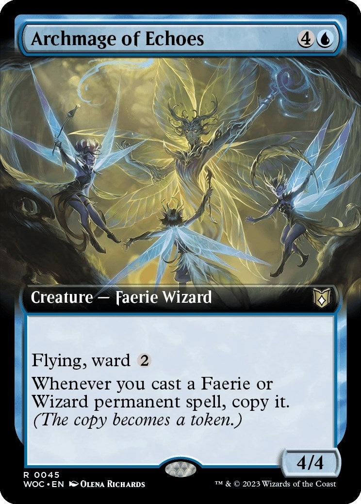 Image for Archmage of Echoes (Extended Art) (Commander: Wilds of Eldraine) (45) - Magic: The Gathering