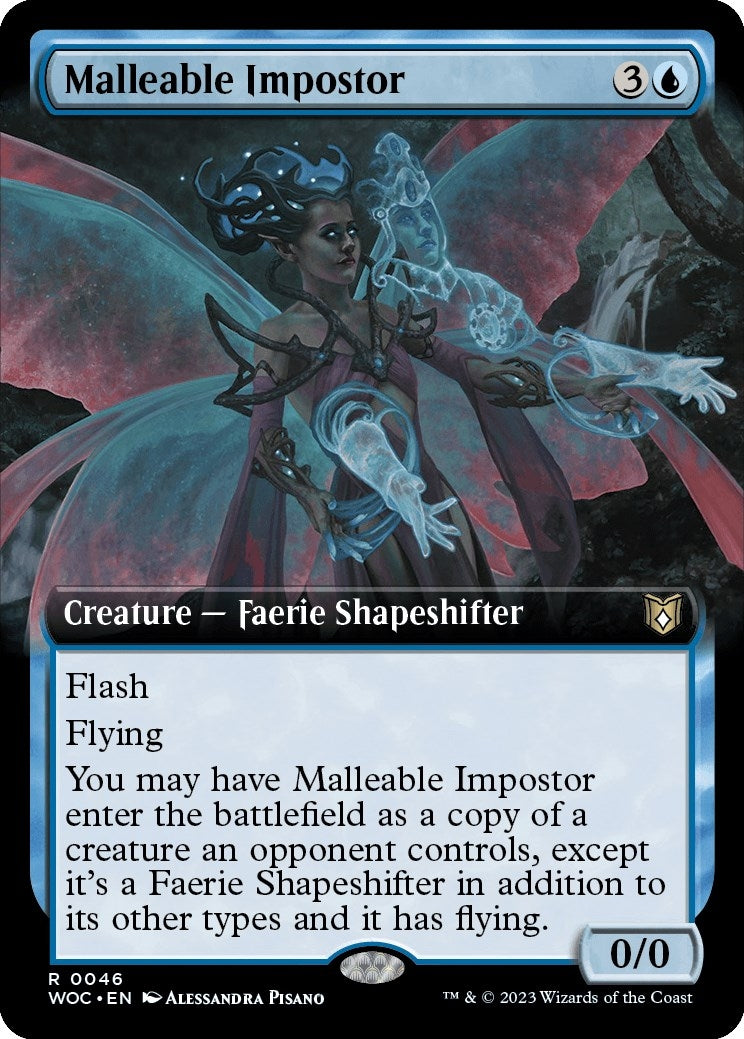 Image for Malleable Impostor (Extended Art) (Commander: Wilds of Eldraine) (46) - Magic: The Gathering