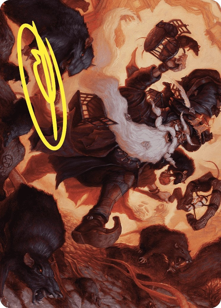 Image for Tattered Ratter Art Card (Gold-Stamped Signature) (Art Series: Wilds of Eldraine) (20) - Magic: The Gathering