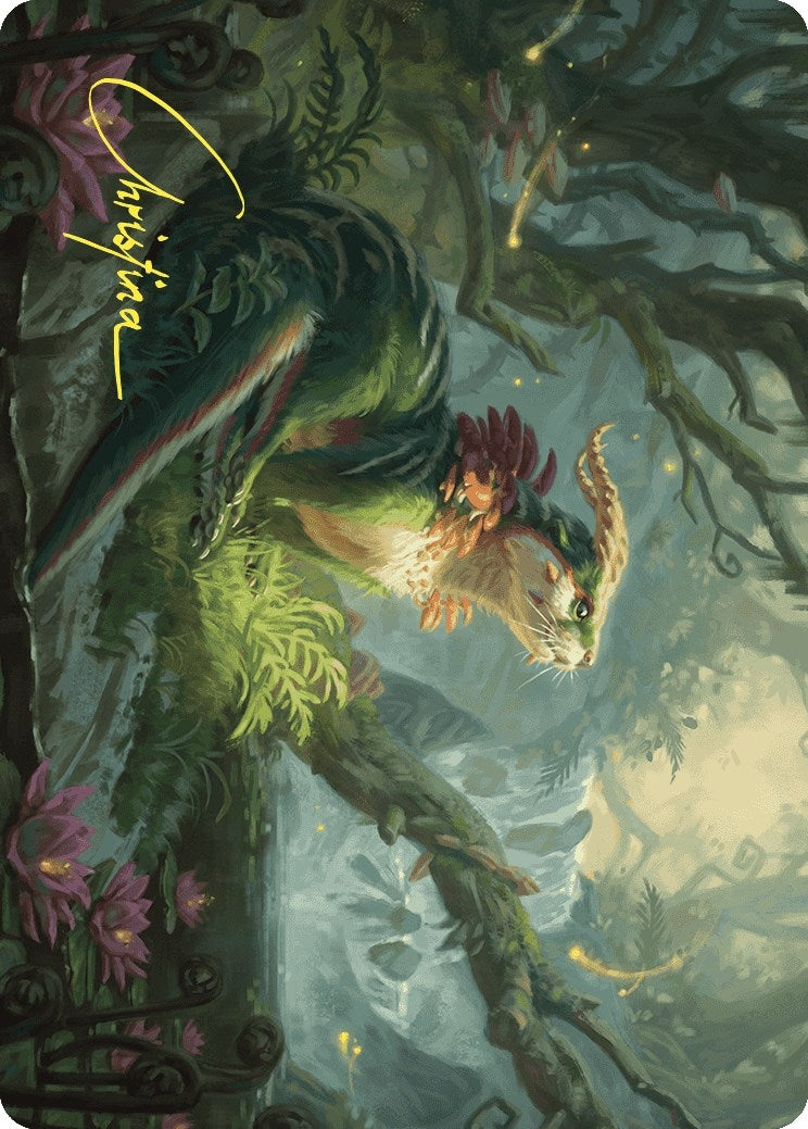 Image for Elusive Otter Art Card (Gold-Stamped Signature) (Art Series: Wilds of Eldraine) (37) - Magic: The Gathering