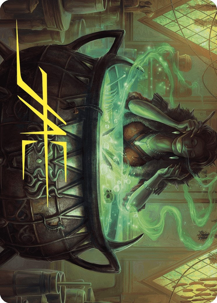 Image for Agatha's Soul Cauldron Art Card (Gold-Stamped Signature) (Art Series: Wilds of Eldraine) (42) - Magic: The Gathering