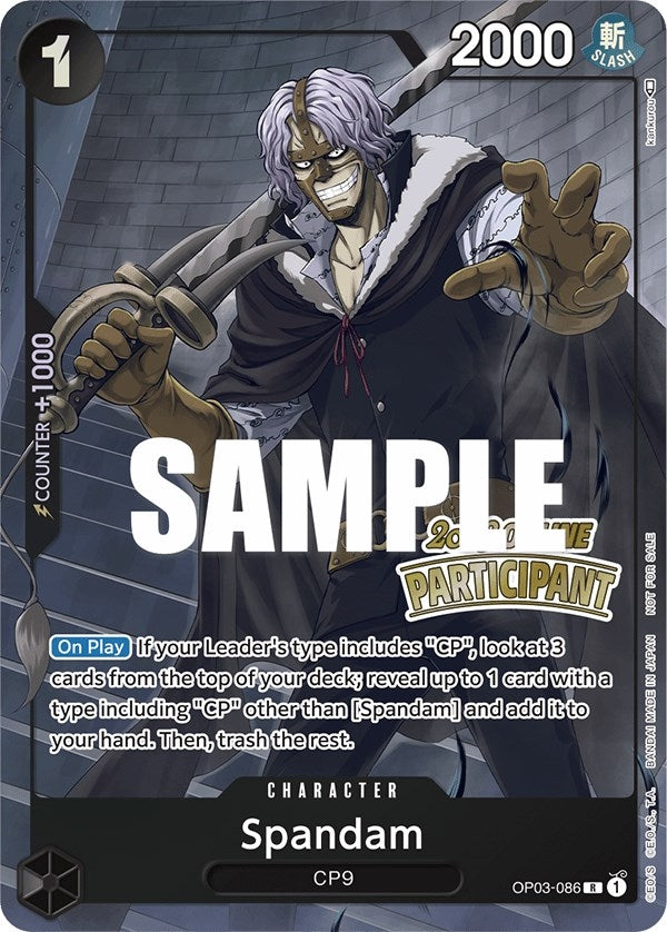 Image for Spandam (Online Regional 2023) [Participant] (One Piece Promotion Cards) (OP03-086) - One Piece Card Game