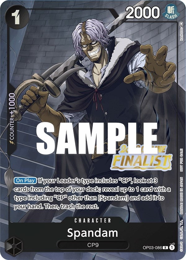 Image for Spandam (Online Regional 2023) [Finalist] (One Piece Promotion Cards) (OP03-086) - One Piece Card Game
