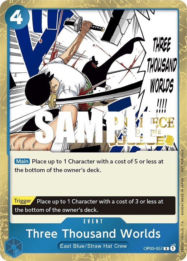Image for Three Thousand Worlds (Judge Pack Vol. 2) (One Piece Promotion Cards) (OP03-057) - One Piece Card Game