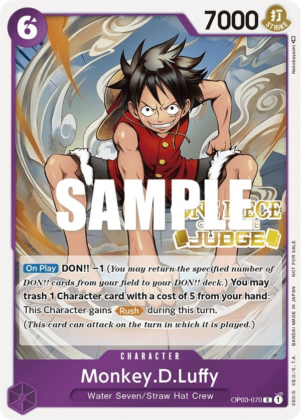 Image for Monkey.D.Luffy (Judge Pack Vol. 2) (One Piece Promotion Cards) (OP03-070) - One Piece Card Game