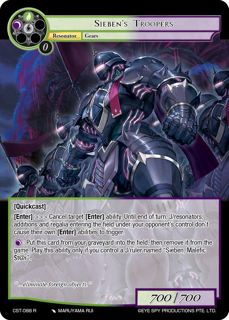 Image for Sieben's Troopers (Clash of the Star Trees) (CST-088 R) - Force of Will