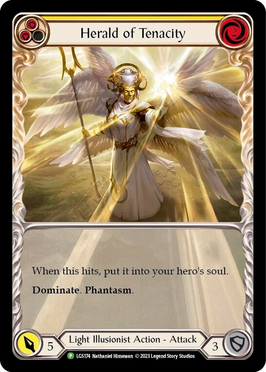 Image for Herald of Tenacity (Yellow) - LGS174 (Flesh and Blood: Promo Cards) (LGS174) - Flesh and Blood TCG