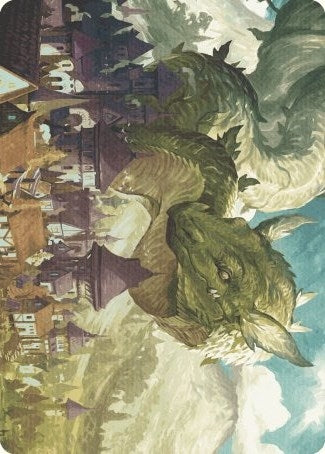 Image for Beanstalk Wurm Art Card (Art Series: Wilds of Eldraine) (23) - Magic: The Gathering