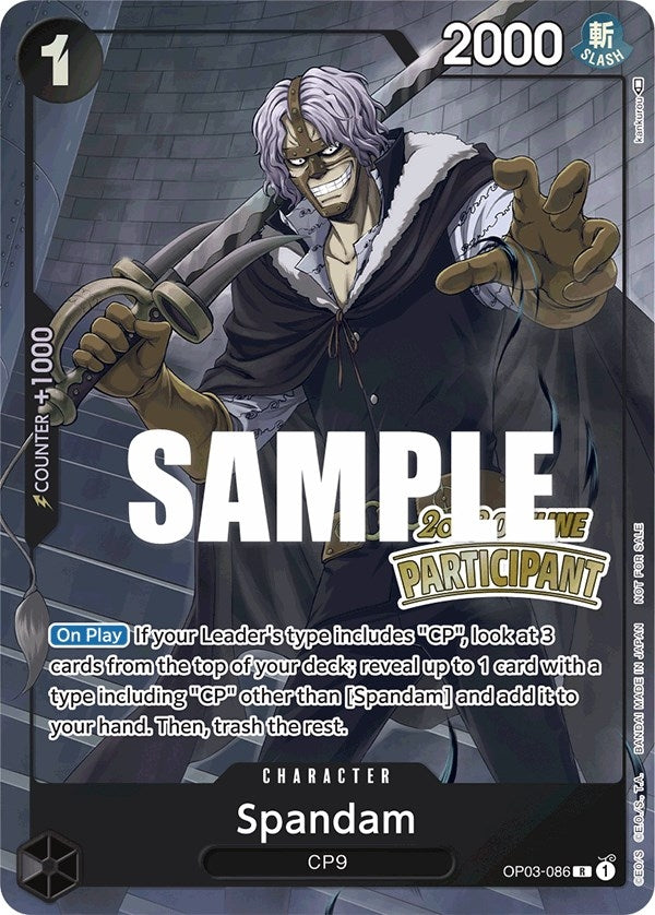 Image for Spandam (Offline Regional 2023) [Participant] (One Piece Promotion Cards) (OP03-086) - One Piece Card Game