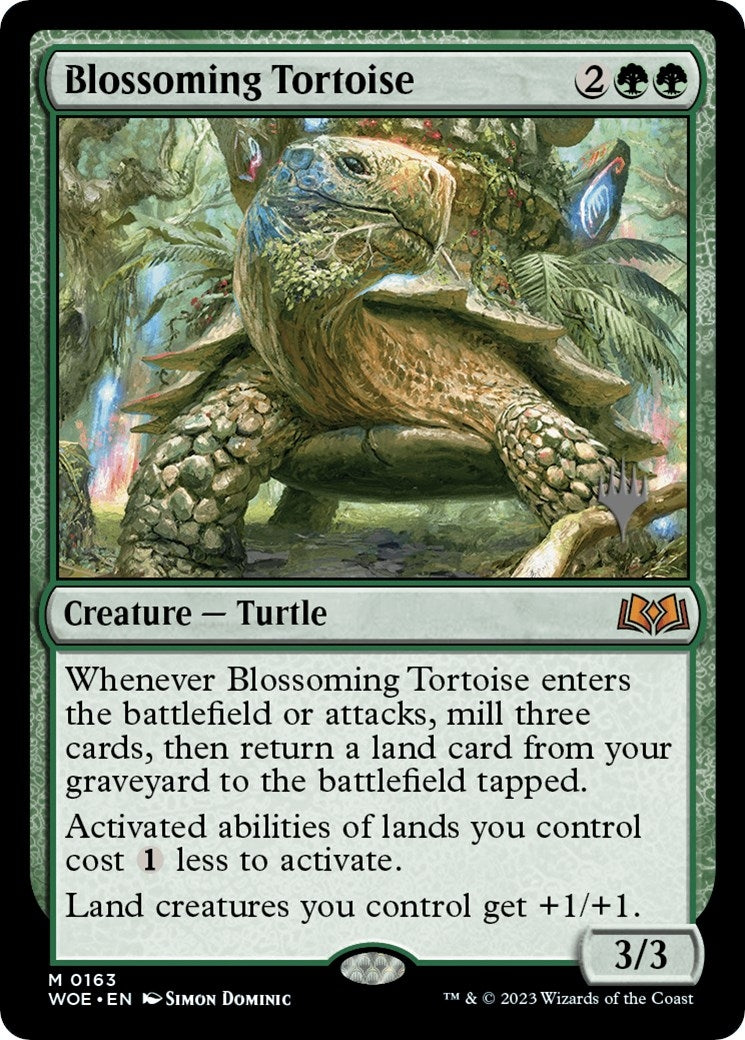 Image for Blossoming Tortoise (Promo Pack: Wilds of Eldraine) (163) - Magic: The Gathering