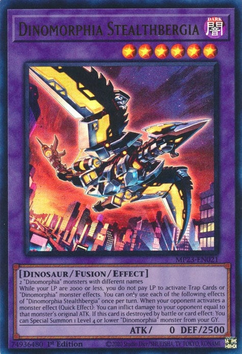 Image for Dinomorphia Stealthbergia (25th Anniversary Tin: Dueling Heroes Mega Pack) (MP23-EN021) - YuGiOh