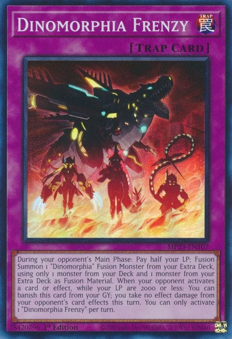 Image for Dinomorphia Frenzy (25th Anniversary Tin: Dueling Heroes Mega Pack) (MP23-EN107) - YuGiOh