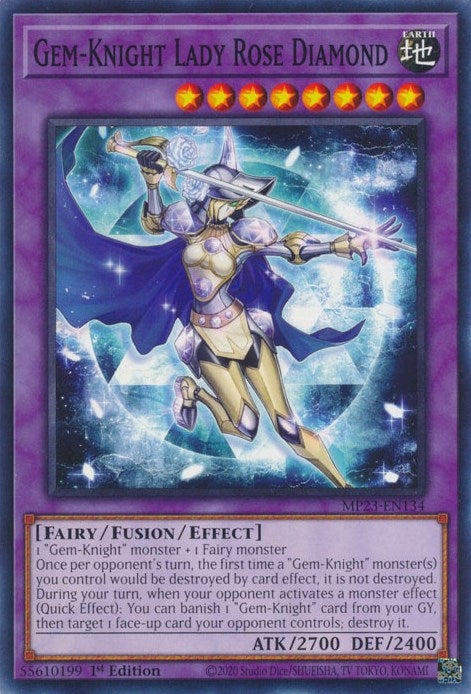 Image for Gem-Knight Lady Rose Diamond (25th Anniversary Tin: Dueling Heroes Mega Pack) (MP23-EN134) - YuGiOh