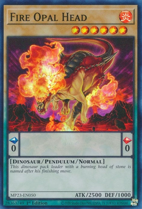 Image for Fire Opal Head (25th Anniversary Tin: Dueling Heroes Mega Pack) (MP23-EN050) - YuGiOh