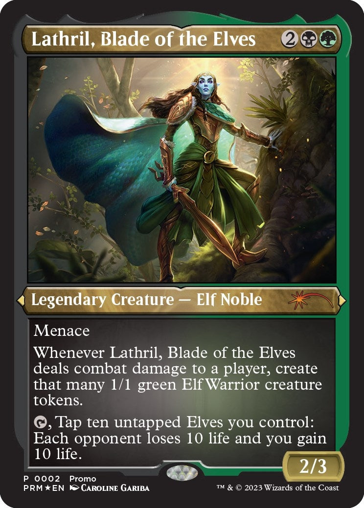 Image for Lathril, Blade of the Elves (Foil Etched) (Media Promos) (2) - Magic: The Gathering