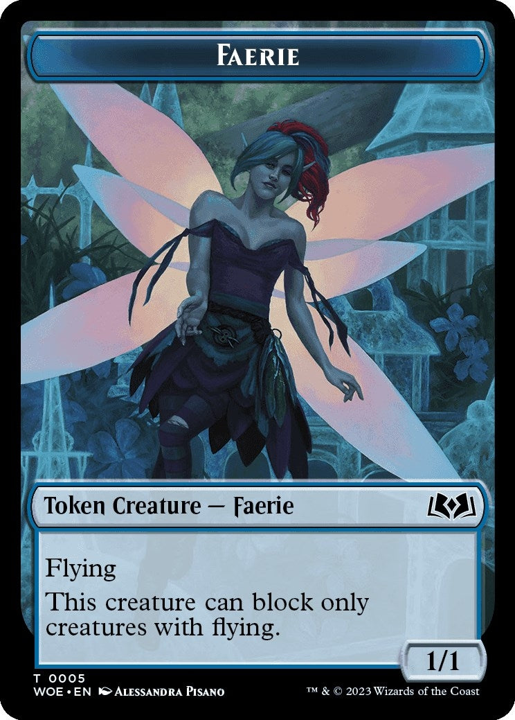 Image for Faerie // Food (0012) Double-Sided Token (Wilds of Eldraine) (5 // 12) - Magic: The Gathering