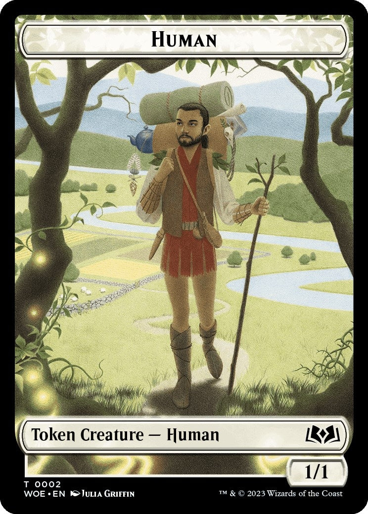 Image for Human // Food (0013) Double-Sided Token (Wilds of Eldraine) (2 // 13) - Magic: The Gathering
