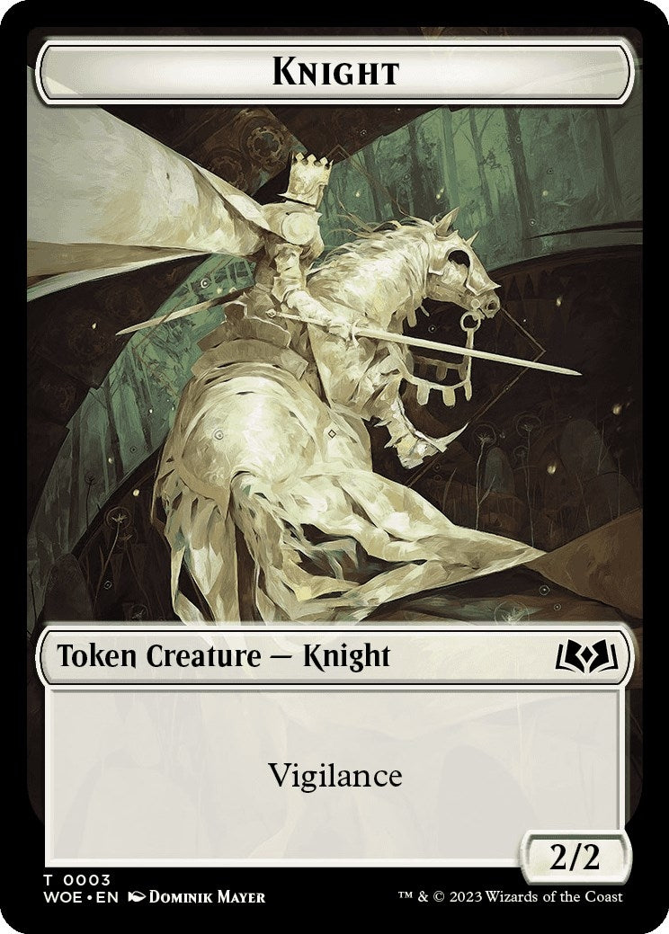 Image for Knight // Food (0011) Double-Sided Token (Wilds of Eldraine) (3 // 11) - Magic: The Gathering
