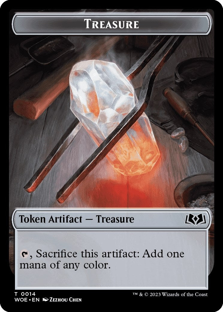 Image for Treasure // Food (0012) Double-Sided Token (Wilds of Eldraine) (14 // 12) - Magic: The Gathering