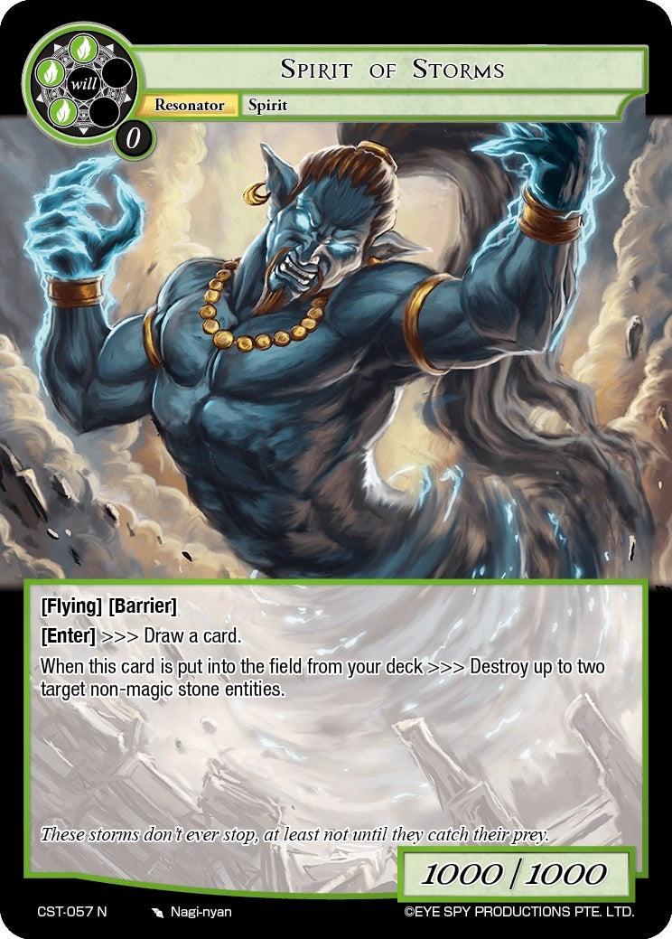 Image for Spirit of Storms (Clash of the Star Trees) (CST-057 N) - Force of Will