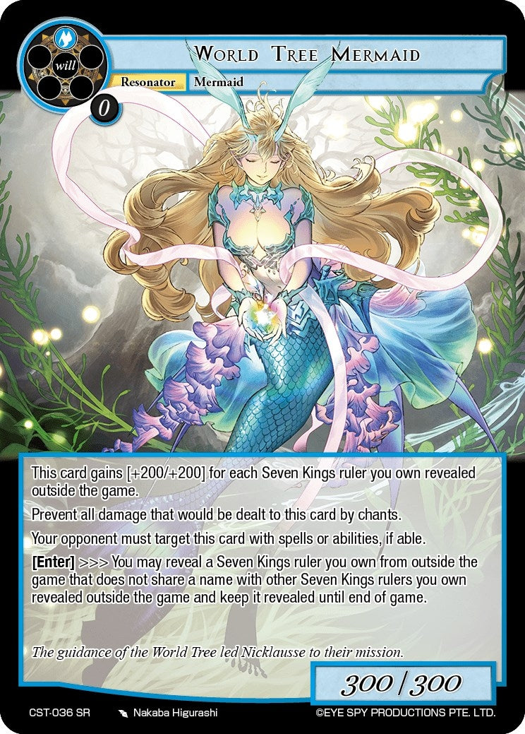 Image for World Tree Mermaid (Clash of the Star Trees) (CST-036 SR) - Force of Will