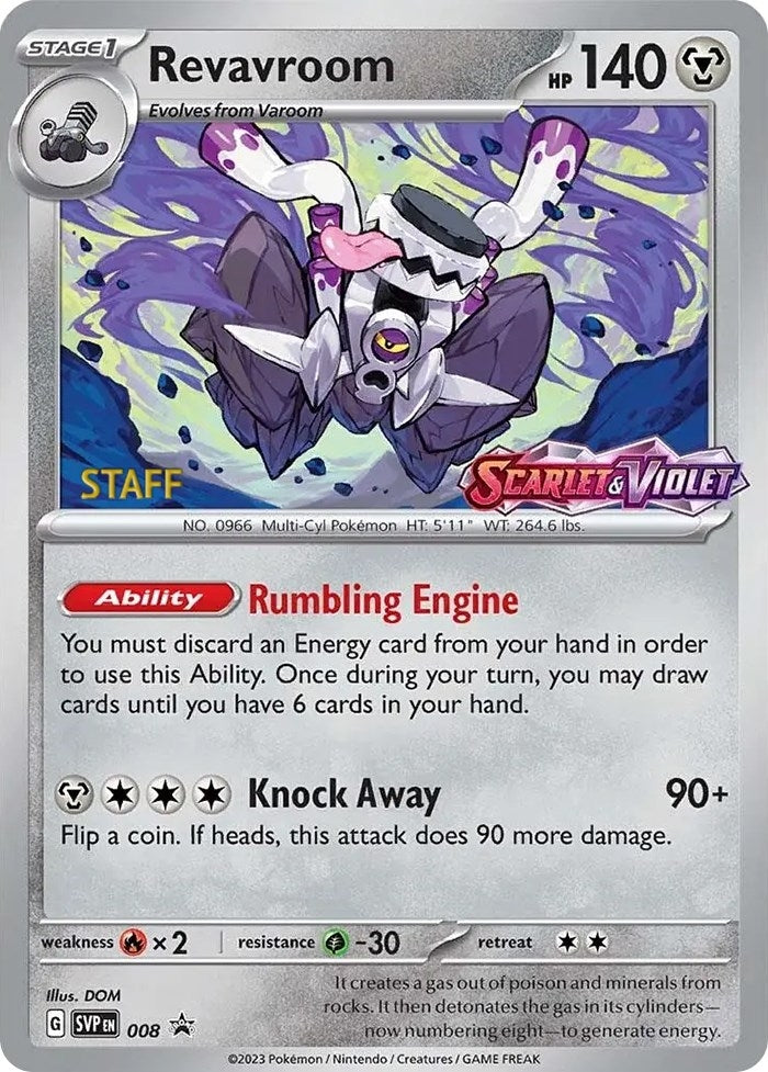 Image for Revavroom - 008 (Prerelease) [Staff] (SV: Scarlet & Violet Promo Cards) (008) - Pokemon