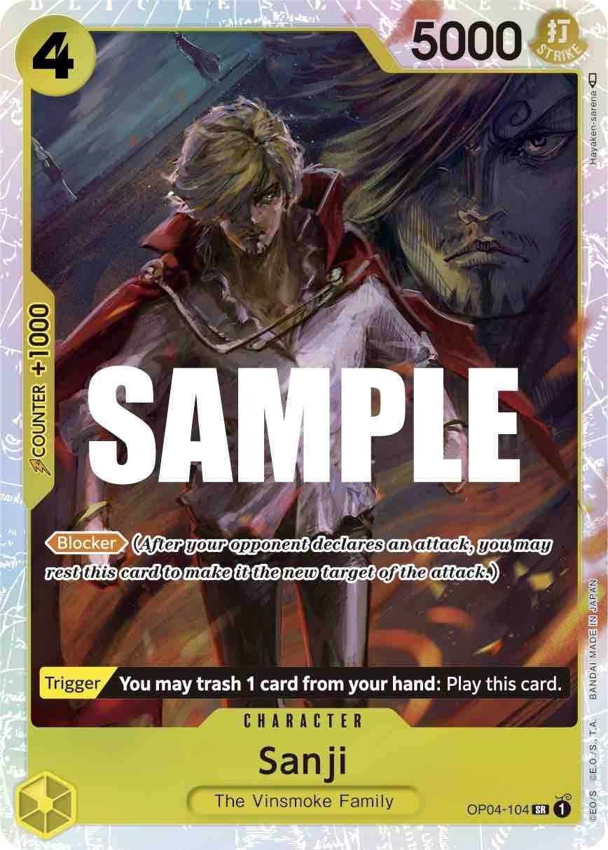 Image for Sanji (104) (Kingdoms of Intrigue) (OP04-104) - One Piece Card Game