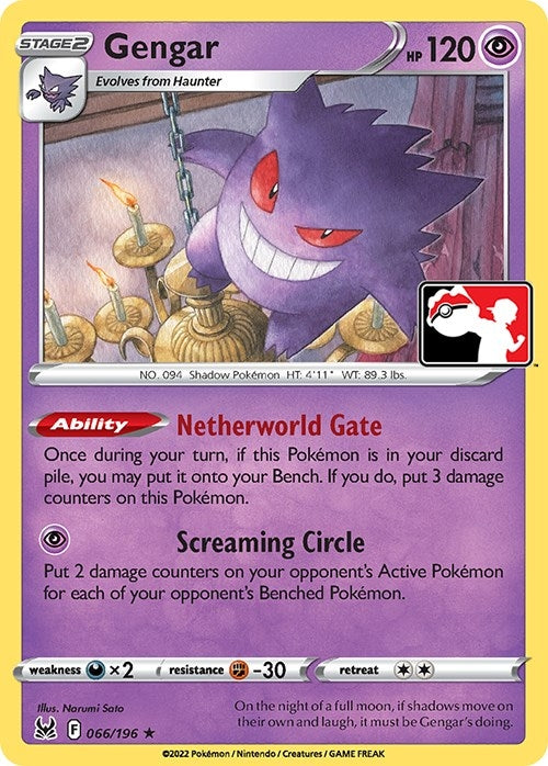 Image for Gengar (Prize Pack Series Cards) (066/196) - Pokemon