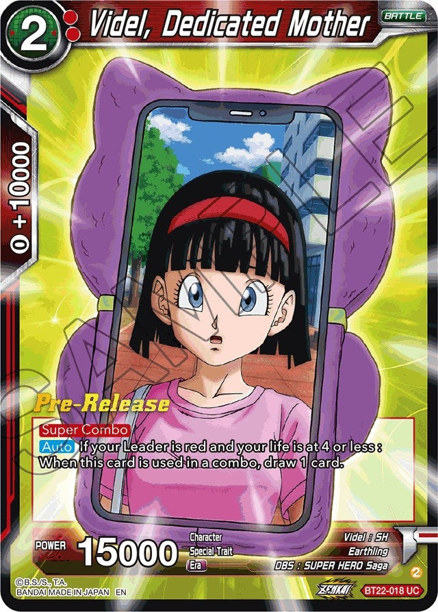 Image for Videl, Dedicated Mother (Critical Blow Pre-Release Cards) (BT22-018) - Dragon Ball Super: Masters