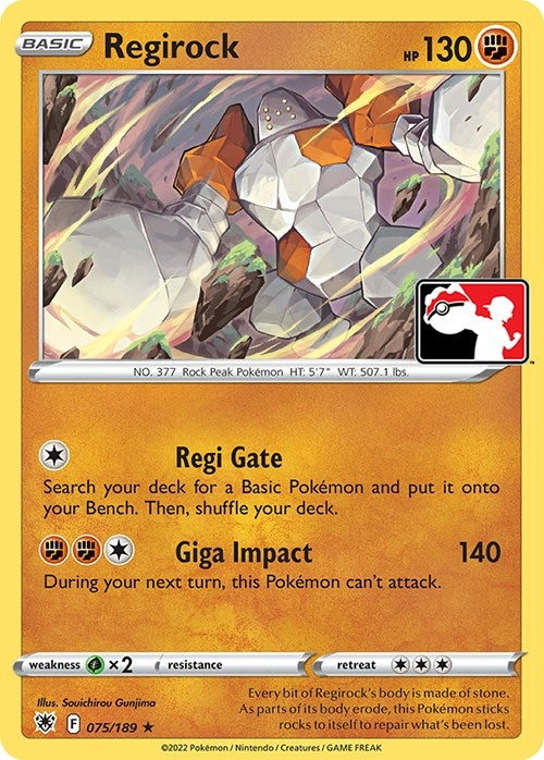 Image for Regirock (Prize Pack Series Cards) (075/189) - Pokemon