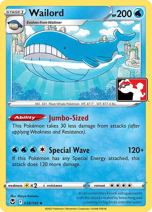 Image for Wailord (Prize Pack Series Cards) (038/195) - Pokemon