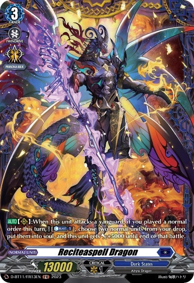 Image for Reciteaspell Dragon (FR) (D-BT11: Clash of the Heroes) (D-BT11/FR13EN) - Cardfight Vanguard