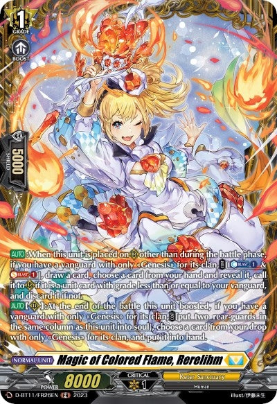 Image for Magic of Colored Flame, Rerelihm (FR) (D-BT11: Clash of the Heroes) (D-BT11/FR26EN) - Cardfight Vanguard