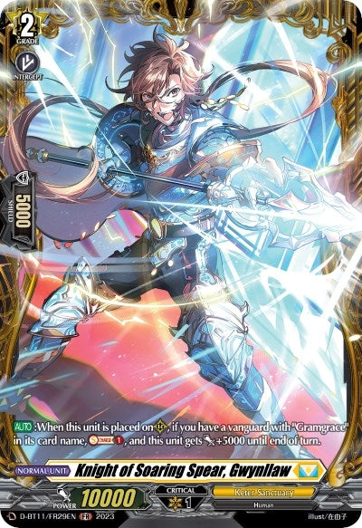 Image for Knight of Soaring Spear, Gwynllaw (FR) (D-BT11: Clash of the Heroes) (D-BT11/FR29EN) - Cardfight Vanguard