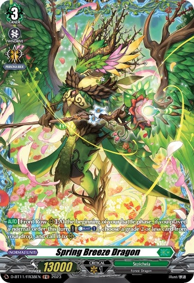 Image for Spring Breeze Dragon (FR) (D-BT11: Clash of the Heroes) (D-BT11/FR38EN) - Cardfight Vanguard