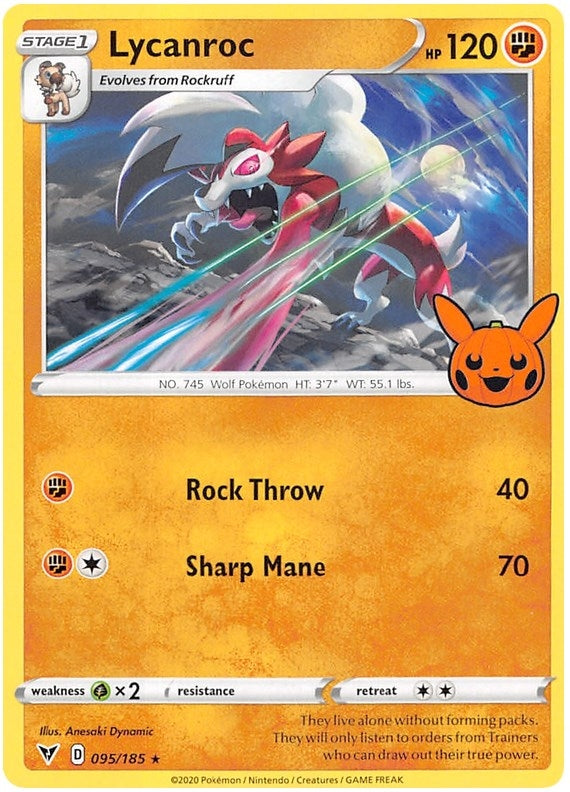 Image for Lycanroc (Trick or Trade BOOster Bundle 2023) (095/185) - Pokemon