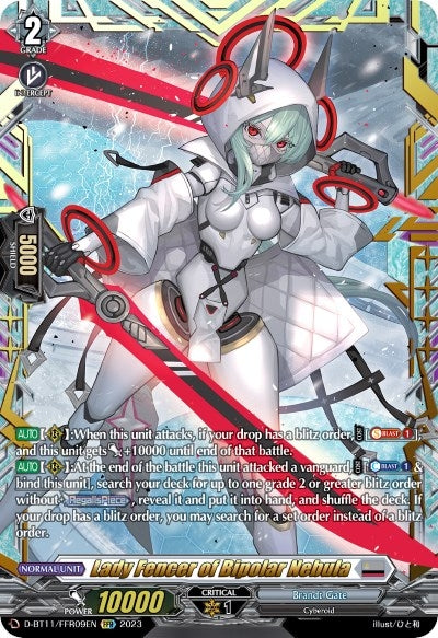 Image for Lady Fencer of Bipolar Nebula (FFR) (D-BT11: Clash of the Heroes) (D-BT11/FFR09EN) - Cardfight Vanguard