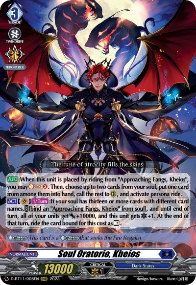 Image for Soul Oratorio, Kheios (D-BT11: Clash of the Heroes) (D-BT11/005EN) - Cardfight Vanguard