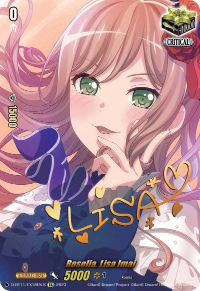 Image for Roselia, Lisa Imai (Signature) (D-BT11: Clash of the Heroes) (D-BT11/EX18EN-S) - Cardfight Vanguard