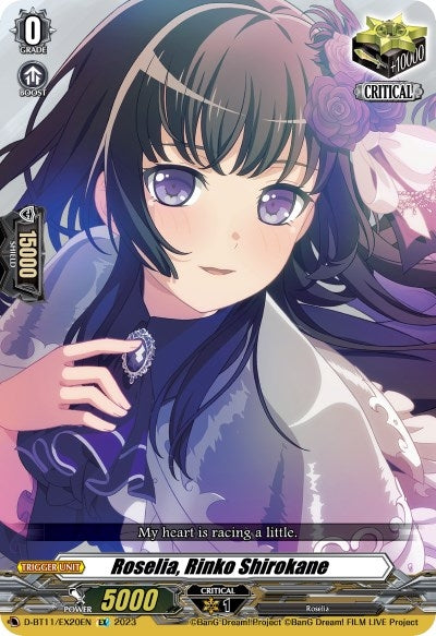 Image for Roselia, Rinko Shirokane (D-BT11: Clash of the Heroes) (D-BT11/EX20EN) - Cardfight Vanguard